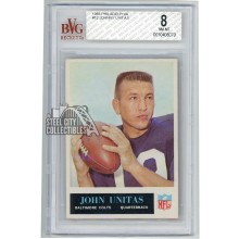Johnny Unitas 1965 Philadelphia Card #12 BVG 8 NM-MT