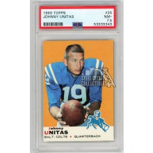 Johnny Unitas 1969 Topps Football Card #25 PSA 7.5