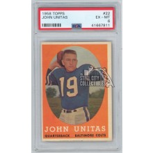 Johnny "John" Unitas 1958 Topps Card #22 PSA 6 EX-MT