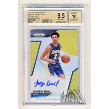 Lonzo Ball 2017-18 Panini Prizm Gold Parallel Rookie Signatures Auto RC 08/10 - BGS 9.5