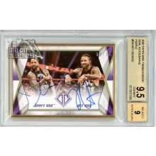 Jimmy Uso Jey Uso 2020 Topps Transcendent WWE Purple Dual Autograph Card #A-USO 3/10 BGS 9.5