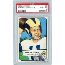 Norm Van Brocklin 1954 Bowman Card #8 PSA 8 NM-MT