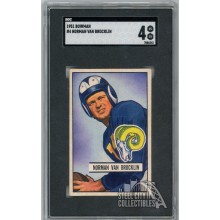 Norm "Norman" Van Brocklin 1951 Bowman Rookie Card #4 SGC 4 VG-EX