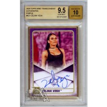 Zelina Vega 2020 Topps Transcendent WWE Purple Auto Card #A-ZV 06/10 BGS 9.5