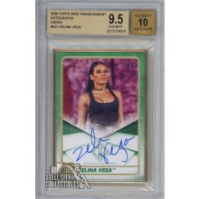 Zelina Vega 2020 Topps Transcendent WWE Green Autograph Card #A-ZV 10/15 BGS 9.5