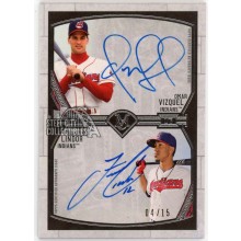 Omar Vizquel Francisco Lindor 2017 Topps Museum Dual Autograph Card #DA-VL 4/15
