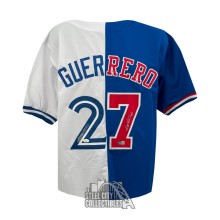 Vladimir Guerrero Jr Vladimir Guerrero Sr Autographed Dual Custom Baseball Jersey - BAS - JSA
