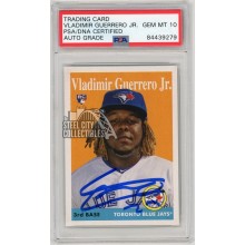 Vladimir Guerrero Jr 2019 Topps Archives Autographed "27" Inscription Rookie Card #14 - PSA/DNA 10