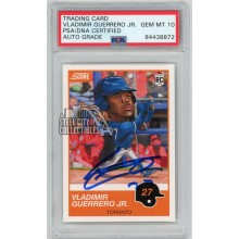 Vladimir Guerrero Jr 2019 Panini Chronicles Score Autographed Card #9- PSA/DNA 10