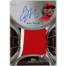 Joey Votto 2022 Topps Sterling Splendor Jumbo Patch Autograph Card #SSJPA-JV 2/5