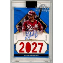 Joey Votto 2022 Topps Luminaries Hit Kings Blue Patch Auto Card #HKAR-JV 04/10
