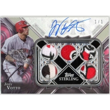 Joey Votto 2022 Topps Sterling Seasons Logo Patch Autograph Card #SSAR-JV 1/1