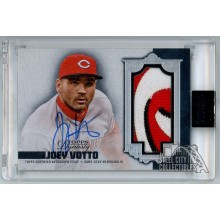 Joey Votto 2019 Topps Dynasty Dynastic Data Patch Autograph Card #DAP-JV2 4/5
