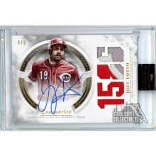 Joey Votto 2018 Topps Luminaries Hit Kings Patch Autograph Card #HKAP-JV 4/5