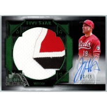 Joey Votto 2022 Topps Five Star Green Jumbo Patch Autograph Card #FSJP-JV 10/15