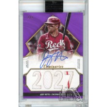Joey Votto 2022 Topps Luminaries Hit Kings Purple Jersey Autograph Card #HKAR-JV 2/3