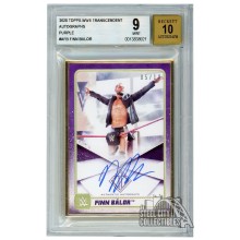 Finn Balor 2020 Topps Transcendent WWE Purple Autograph Card /10 BGS 9