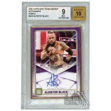 Aleister Black 2020 Topps Transcendent WWE Purple Autograph Card /10 BGS 9