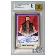 Drew McIntyre 2020 Topps Transcendent WWE Purple Autograph Card /10 BGS 9 AUTO 10