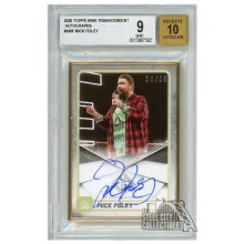 Mick Foley 2020 Topps Transcendent WWE Autograph Card 24/25 BGS 9