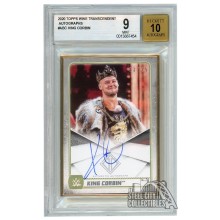 King Corbin 2020 Topps Transcendent WWE Autograph Card /25 BGS 9 AUTO 10