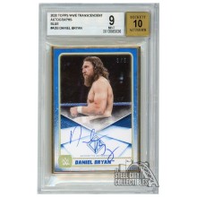 Daniel Bryan 2020 Topps Transcendent WWE Blue Autograph Card 3/5 BGS 9