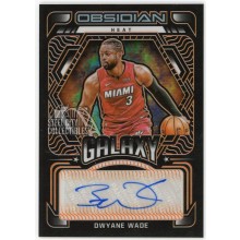 Dwyane Wade 2021-22 Panini Obsidian Galaxy Orange Autograph Card #GA-DWY 25/25