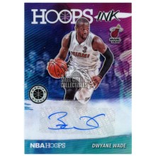 Dwyane Wade 2019-20 Panini Hoops Premium Stock Ink Prizm Autograph Card #HI-DWY