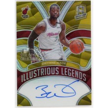 Dwyane Wade 2021-22 Panini Spectra Illustrious Legends Gold Autograph Card #ILS-DWD 5/10