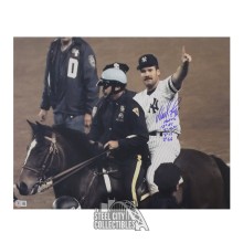 Wade Boggs Autographed New York 16x20 Baseball Photo (5 Inscriptions) - BAS