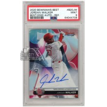 Jordan Walker 2020 Bowman's Best Best of 2020 Refractor Autograph Card #B20-JW PSA 9