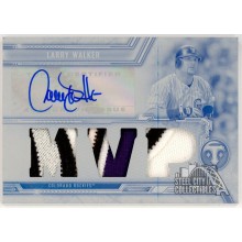 Larry Walker 2020 Topps Triple Threads White Whale Plate Patch Auto Card 1/1