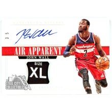 John Wall 2014-15 Panini NT Air Apparent Tag Autograph Card 3/5 (Surface Damage)