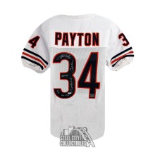Walter Payton 5 INSC Autographed Chicago Custom White Football Jersey - PSA/DNA LOA (W09197)