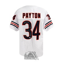 Walter Payton 5 INSC Autographed Chicago Custom White Football Jersey - PSA/DNA LOA (X89961)