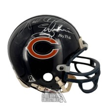Walter Payton Sweetness 16,726 Autographed Chicago Bears Mini Football Helmet - PSA/DNA
