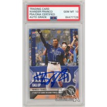 Wander Franco 2021 Topps Now Call Up Autographed Card #402 - PSA/DNA 10