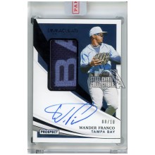 Wander Franco 2021 Panini Immaculate Prospect Black Autograph Patch Card #PPA-WF 8/10