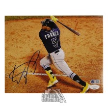 Wander Franco Autographed Tampa Bay 8x10 Batters Box Baseball Photo - JSA