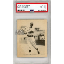 Paul Waner 1939 Play Ball Baseball Card #112 PSA 4