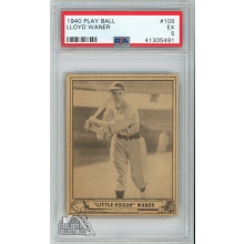 Lloyd Waner "Little Poison" 1940 Play Ball Baseball Card #105 PSA 5 EX