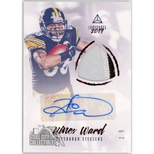 Hines Ward 2019 Panini Luminance Patch Autograph Card #AJ-HW 1/5