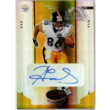 Hines Ward 2004 Donruss Leaf Certified Mirror Gold Autograph Card #98 04/10