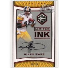 Hines Ward 2017 Panini Limited Limited Ink Autograph Card #LI-HW 08/10