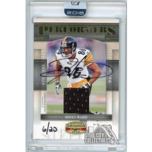 Hines Ward 2016 Panini Buy Back 2007 Donruss Gridiron Gear Patch Auto Card #P-44 6/20