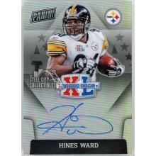 Hines Ward 2021 Panini Super Bowl XL Silver Prizm Autograph Card #SBXL-HW