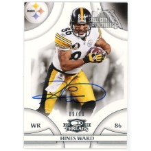 Hines Ward 2017 Panini Buy Back 2008 Donruss Threads Autograph Card #34 09/10