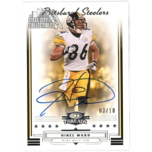 Hines Ward 2016 Panini Buy Back 2006 Donruss Threads Autograph Card #72 03/10