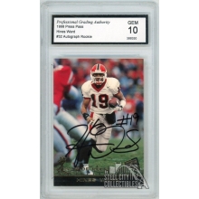 Hines Ward 1998 Press Pass Rookie Autograph Card #32 PGA Gem 10
