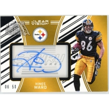 Hines Ward 2016 Panini Clear Vision C-Thru Signatures Autograph Card #10 06/50